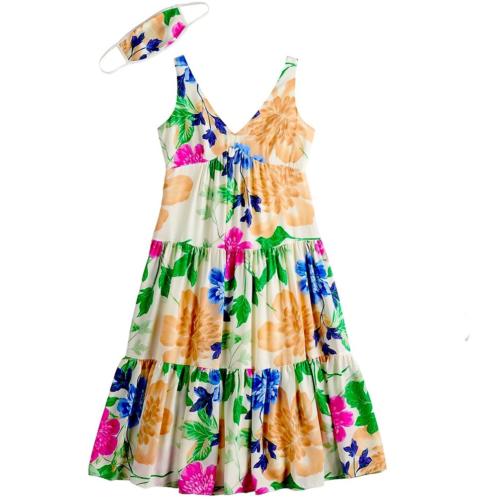 Taylor Dress Sleeveless Floral Print Midi Dress